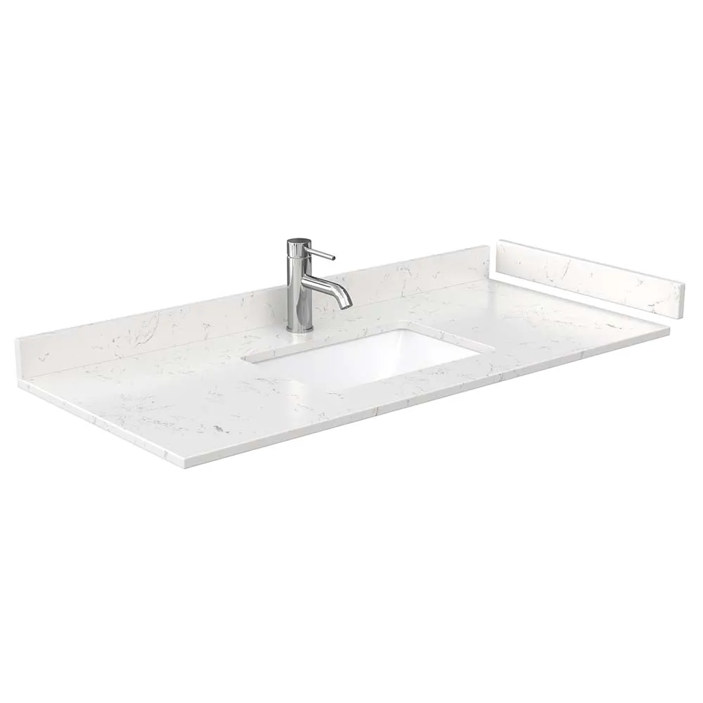 Daria 48 Inch Single Bathroom Vanity in White - Polished Chrome Trim