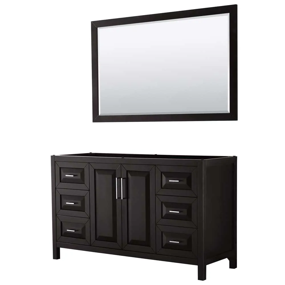 Daria 60 Inch Single Bathroom Vanity in Dark Espresso