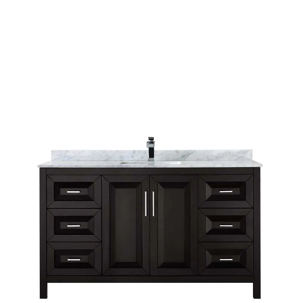 Daria 60 Inch Single Bathroom Vanity in Dark Espresso