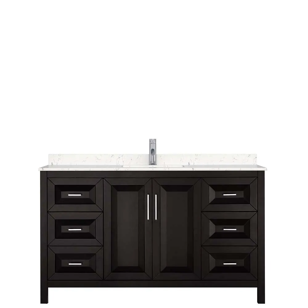 Daria 60 Inch Single Bathroom Vanity in Dark Espresso