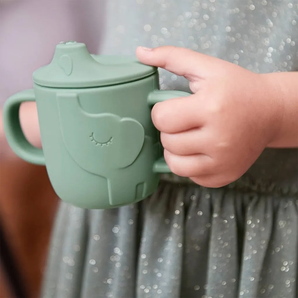 DONE BY DEER Peekaboo Spout/Snack Cup Set Deer Friends - Green