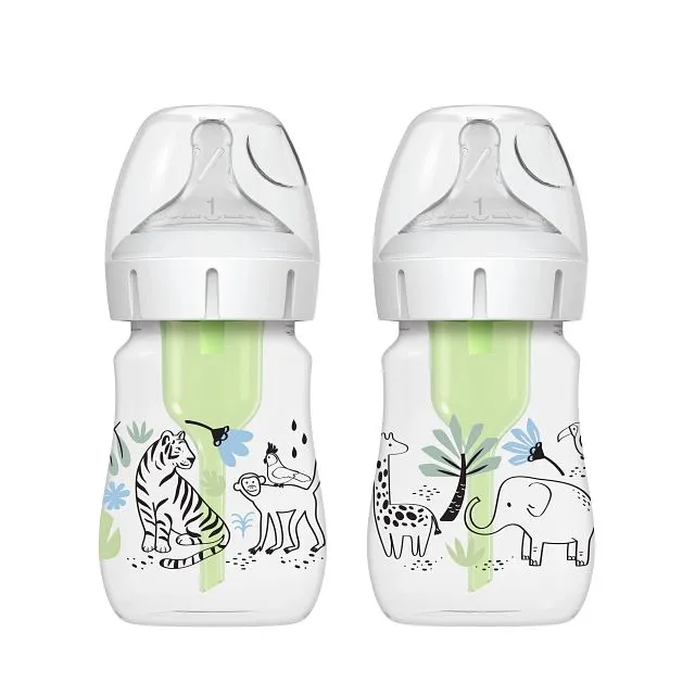 Dr. Brown's 5oz/150ml WN Options  Designer Bottles (Jungle Design), 2-Pack