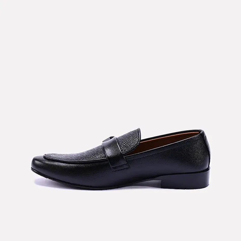 Elite Black Slip On Dress Shoes 0111152