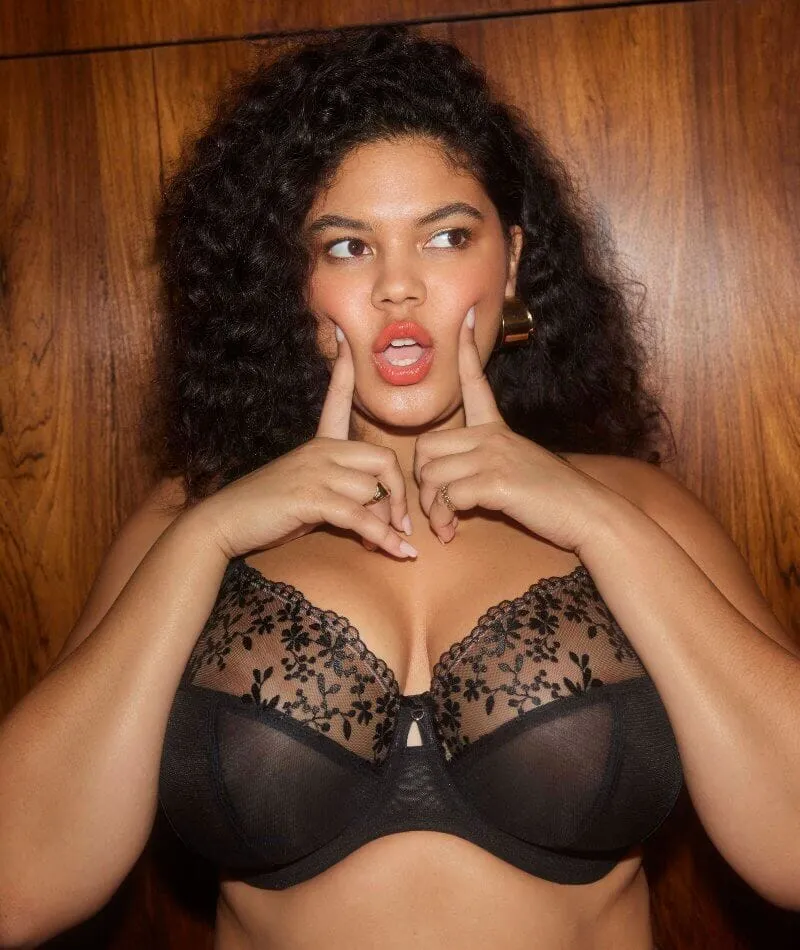 Elomi Zarla Underwire Bra - Black