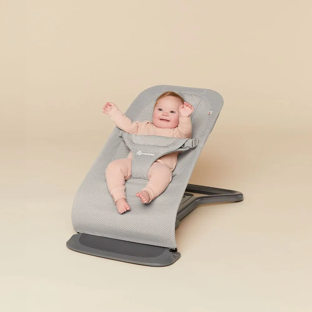 ErgoBaby Evolve Mesh Bouncer in Light Grey
