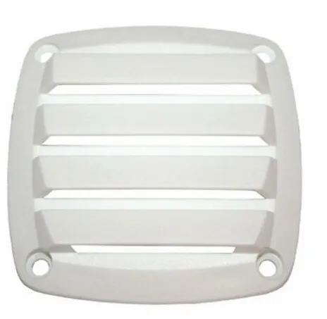 FLUSH LOUVRE VENT - NYLON  90mm WHITE
