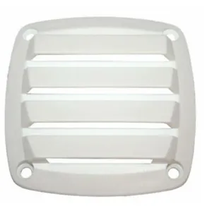 FLUSH LOUVRE VENT - NYLON  90mm WHITE