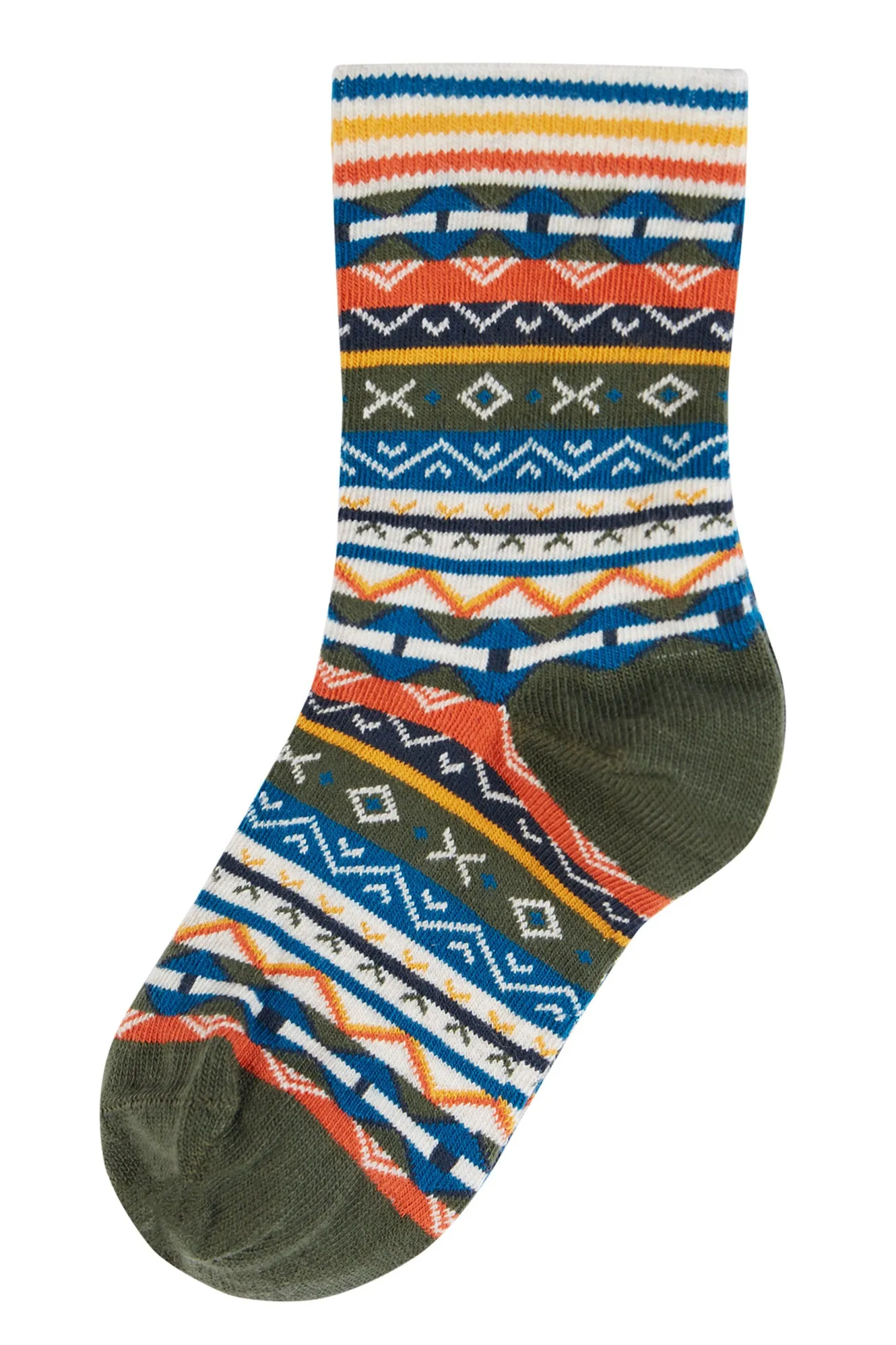 Frugi Organic Socks -Rock My Socks 3 pack, Woodland Friends Fairisle