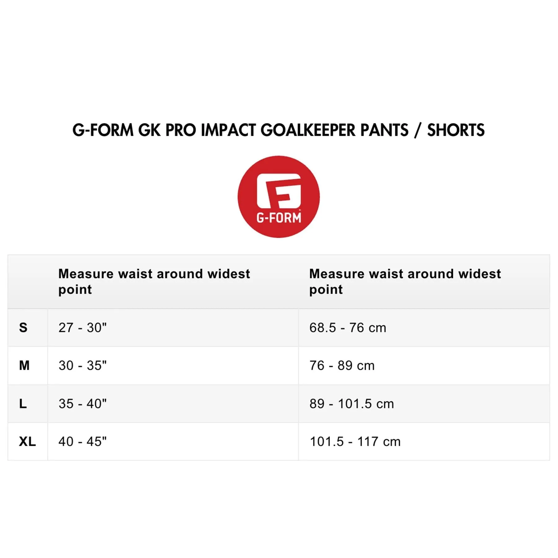 G-Form Black Football Pants for Goalkeeper