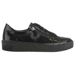 Gabor Wisdom Black Patent Trainers