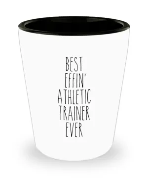 Gift For Athletic Trainer Best Effin' Athletic Trainer Ever Ceramic Shot Glass Funny Coworker Gifts