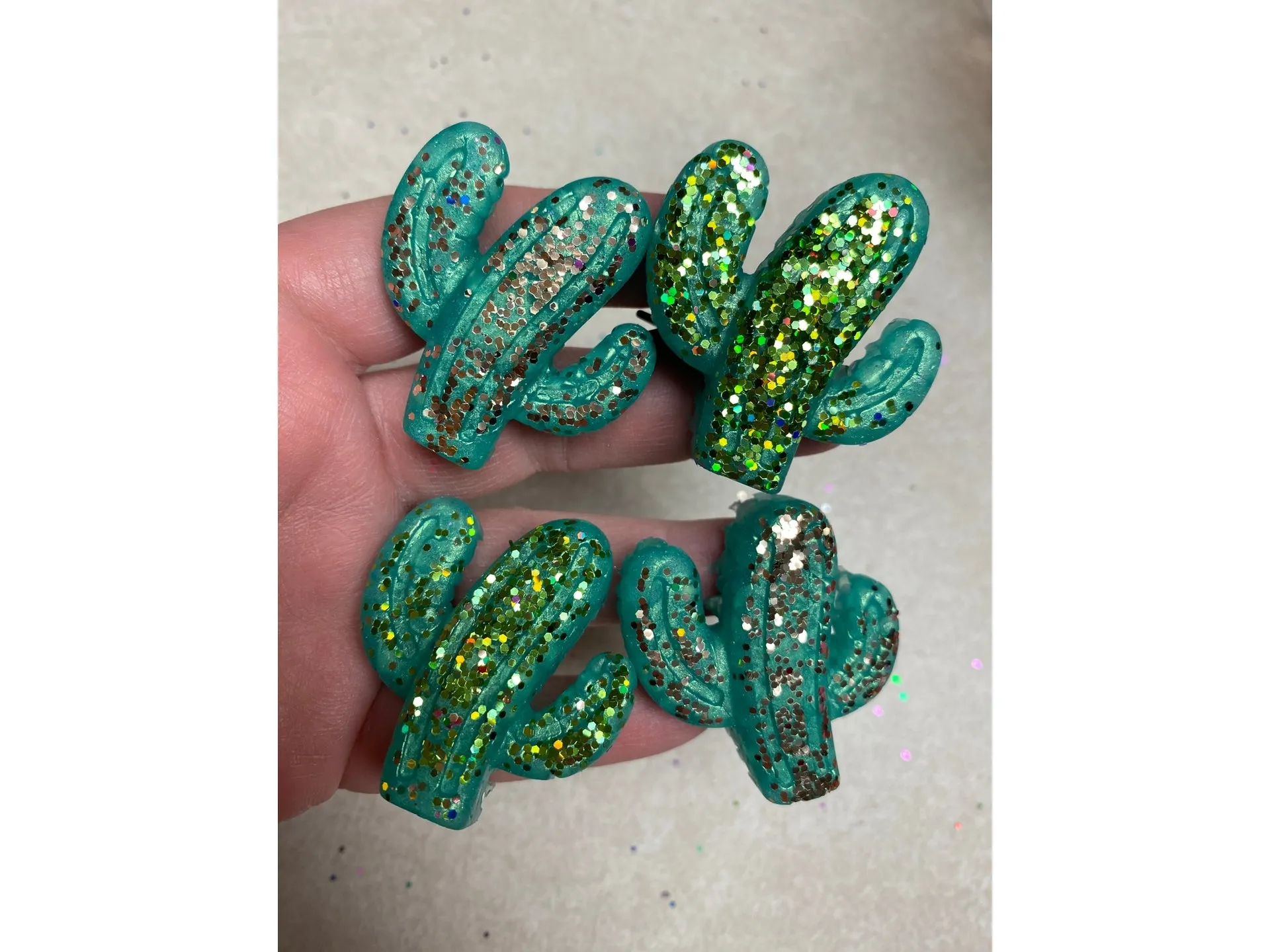 Glitter Cactus Vent Clip Car Freshie - 2 PACKS