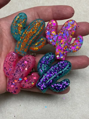 Glitter Cactus Vent Clip Car Freshie - 2 PACKS