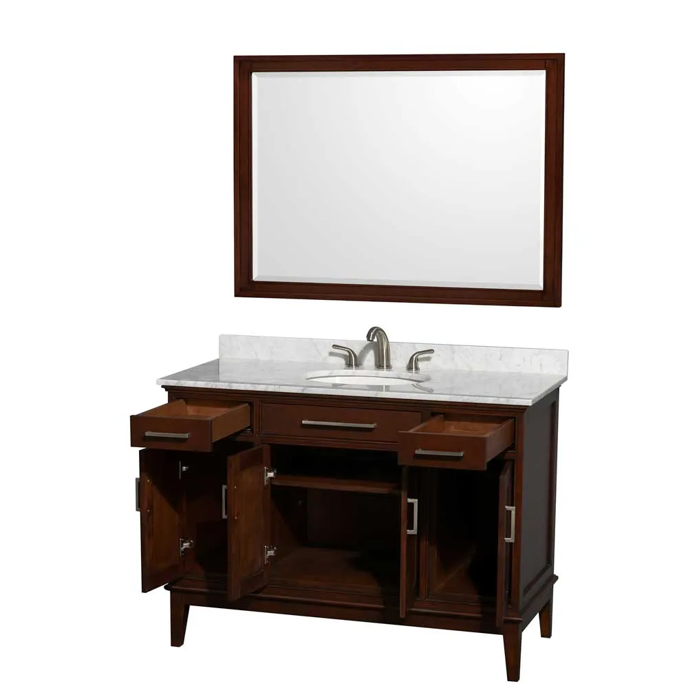 Hatton 48 Inch Single Bathroom Vanity in Dark Chestnut