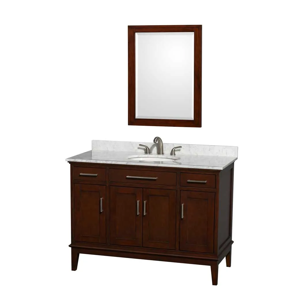 Hatton 48 Inch Single Bathroom Vanity in Dark Chestnut