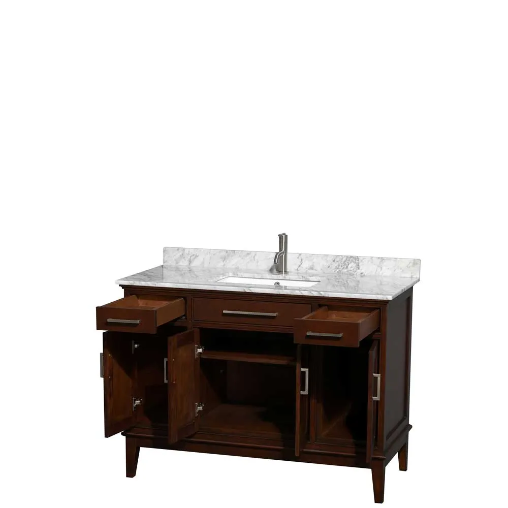 Hatton 48 Inch Single Bathroom Vanity in Dark Chestnut