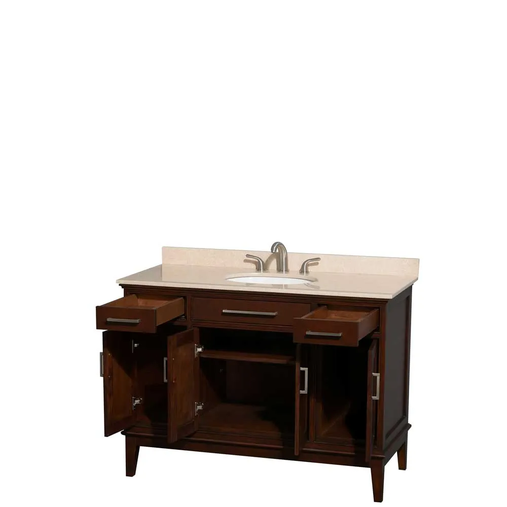 Hatton 48 Inch Single Bathroom Vanity in Dark Chestnut