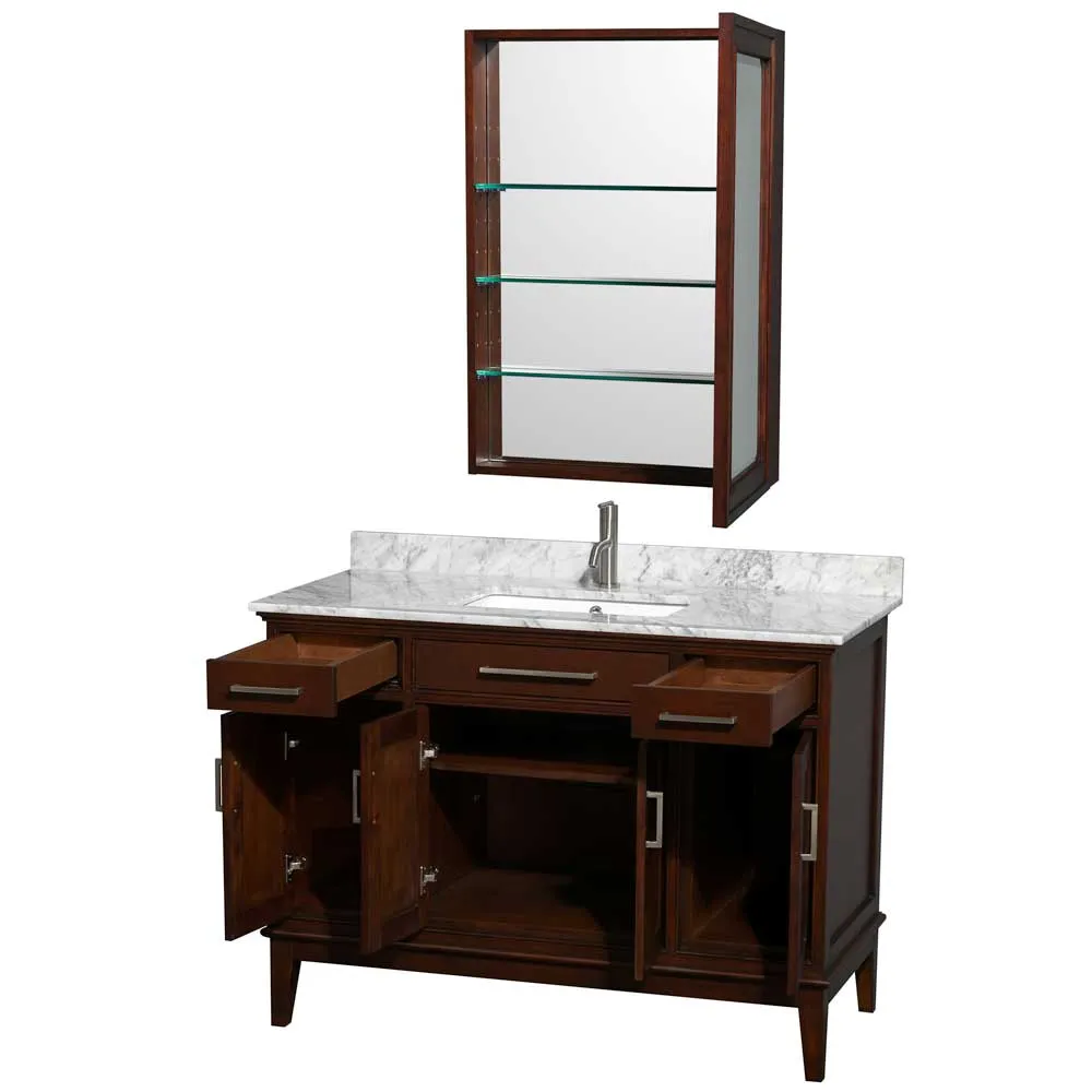 Hatton 48 Inch Single Bathroom Vanity in Dark Chestnut