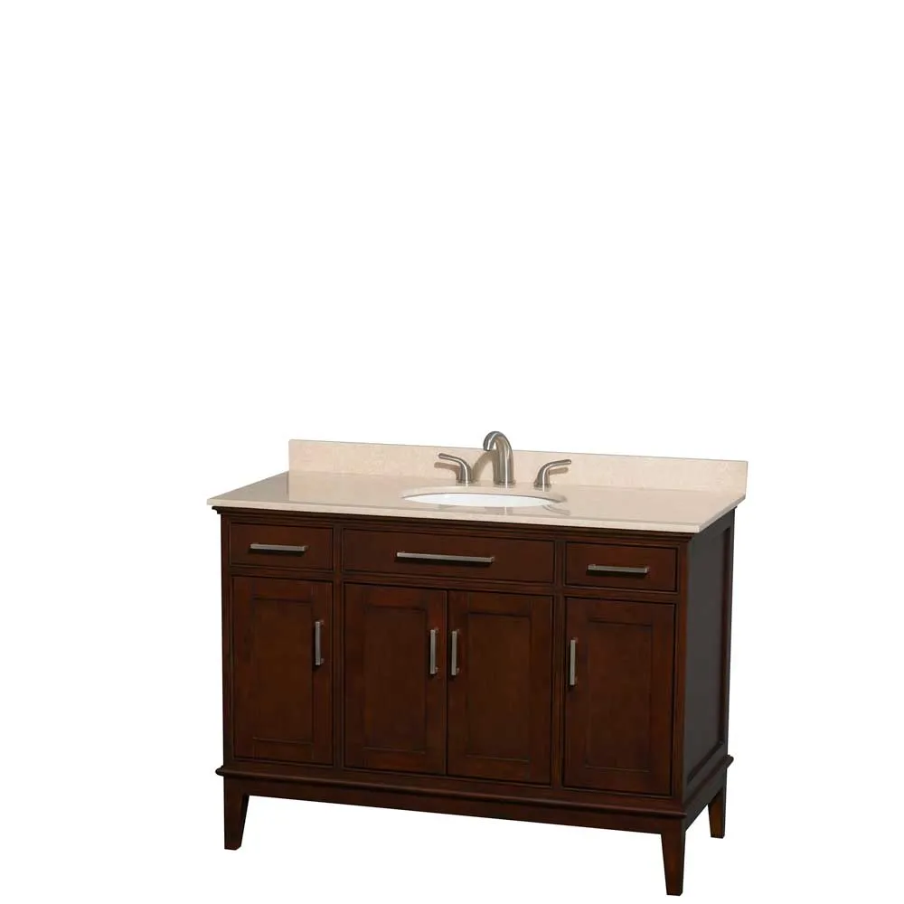 Hatton 48 Inch Single Bathroom Vanity in Dark Chestnut