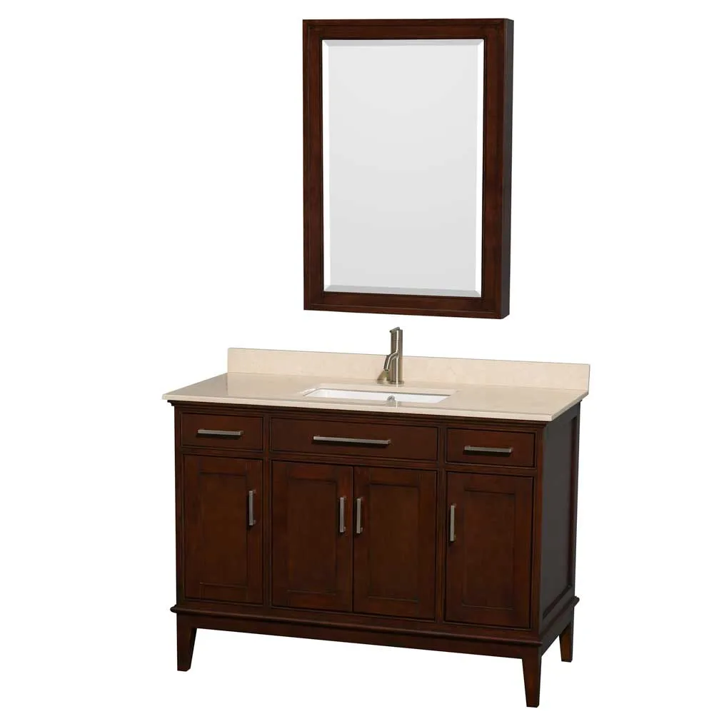 Hatton 48 Inch Single Bathroom Vanity in Dark Chestnut