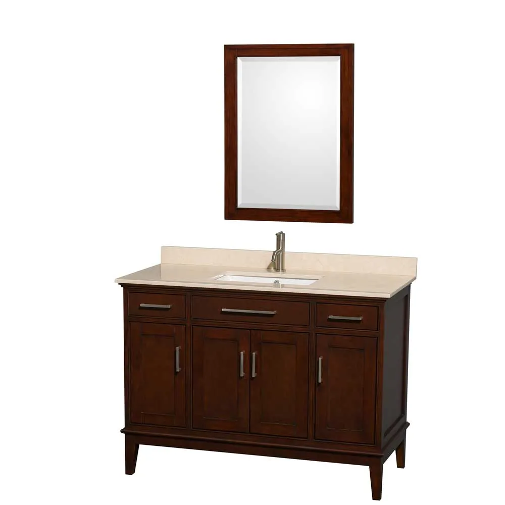 Hatton 48 Inch Single Bathroom Vanity in Dark Chestnut