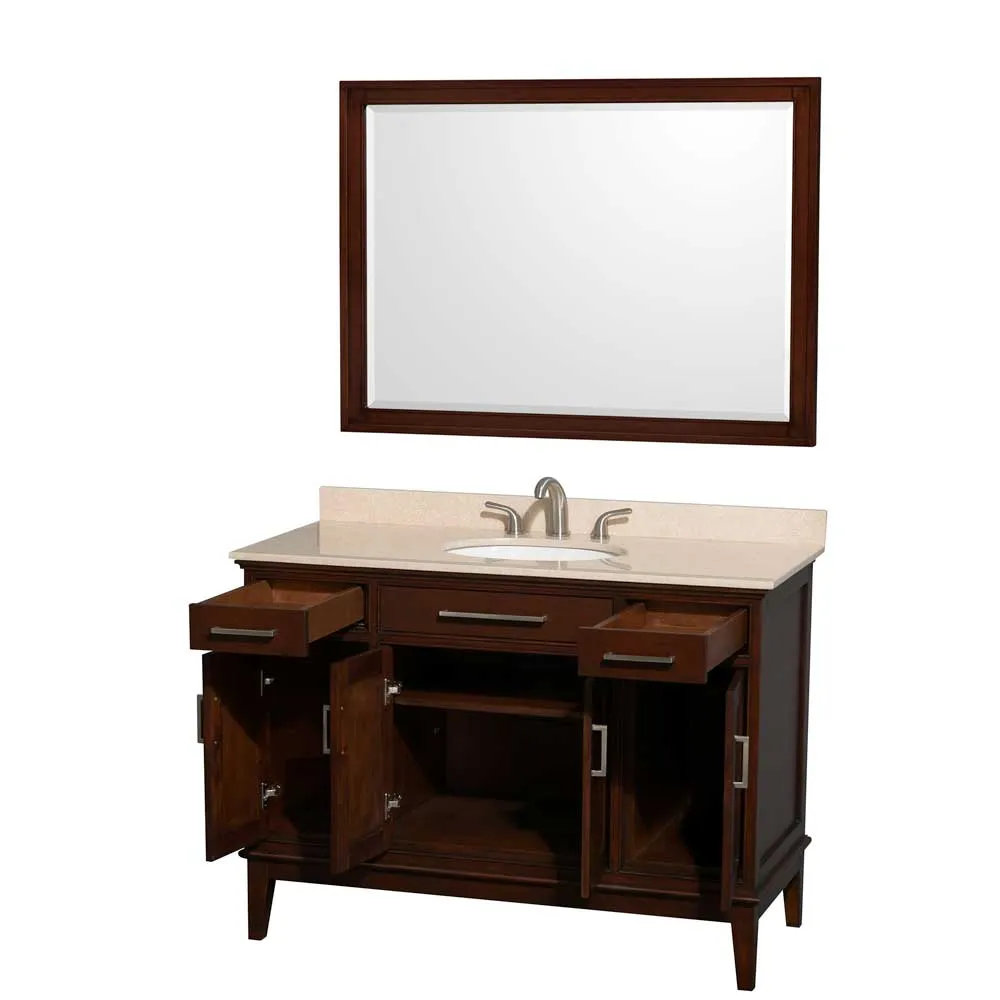 Hatton 48 Inch Single Bathroom Vanity in Dark Chestnut