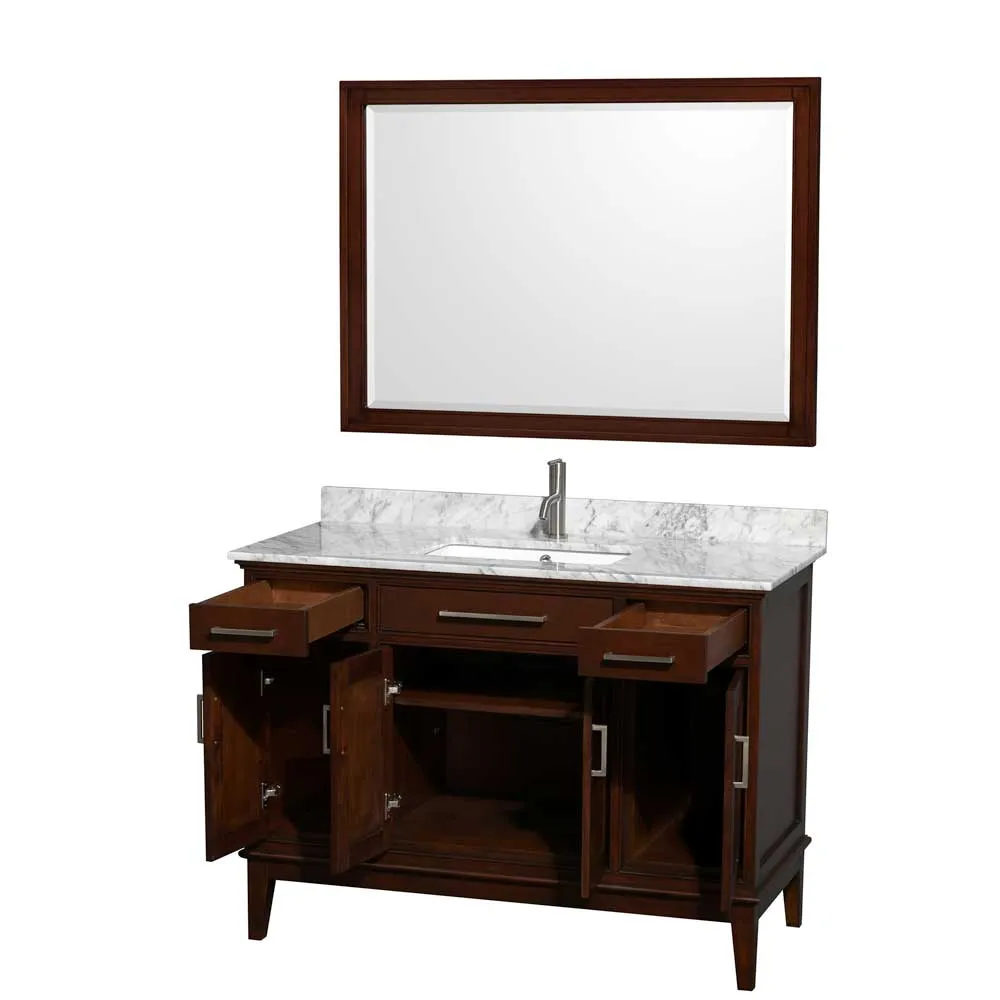 Hatton 48 Inch Single Bathroom Vanity in Dark Chestnut