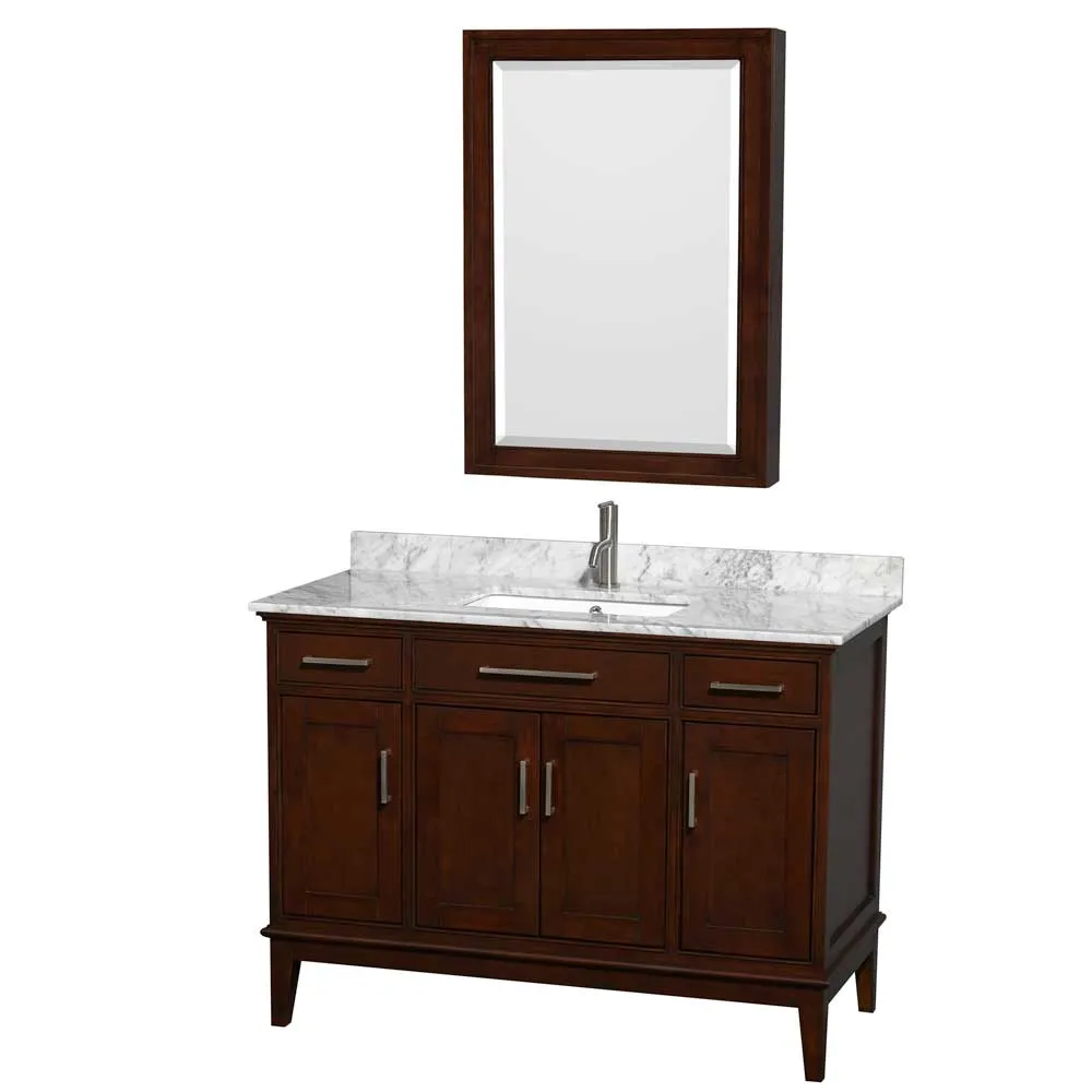 Hatton 48 Inch Single Bathroom Vanity in Dark Chestnut