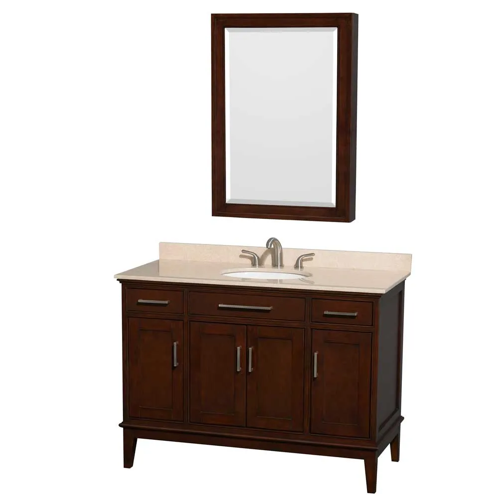 Hatton 48 Inch Single Bathroom Vanity in Dark Chestnut