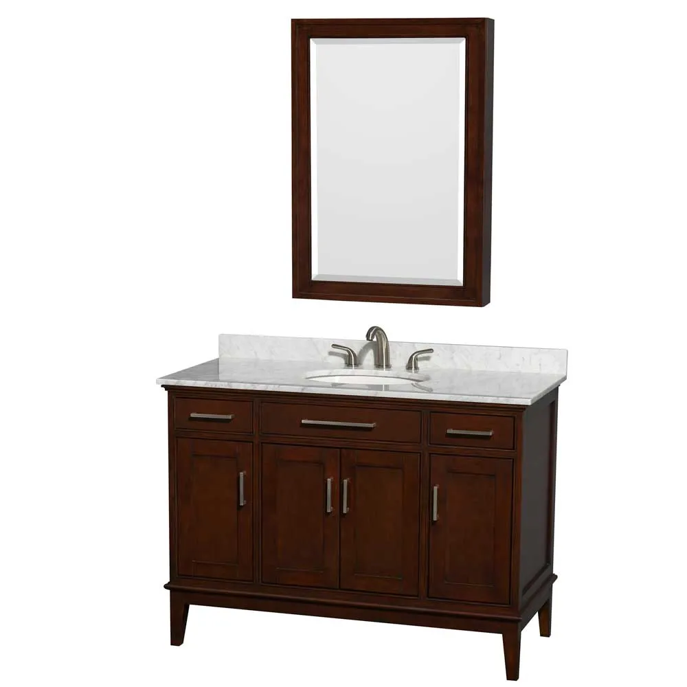 Hatton 48 Inch Single Bathroom Vanity in Dark Chestnut