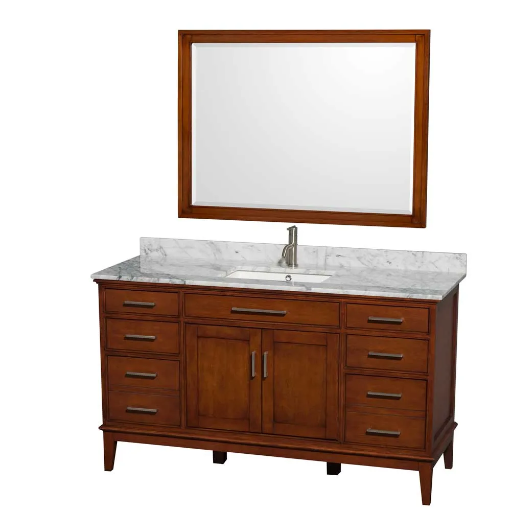Hatton 60 Inch Single Bathroom Vanity in Light Chestnut