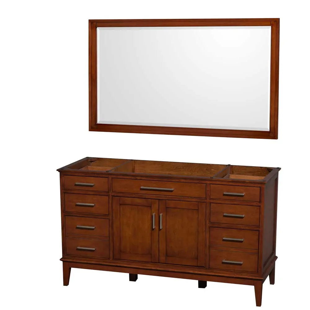 Hatton 60 Inch Single Bathroom Vanity in Light Chestnut
