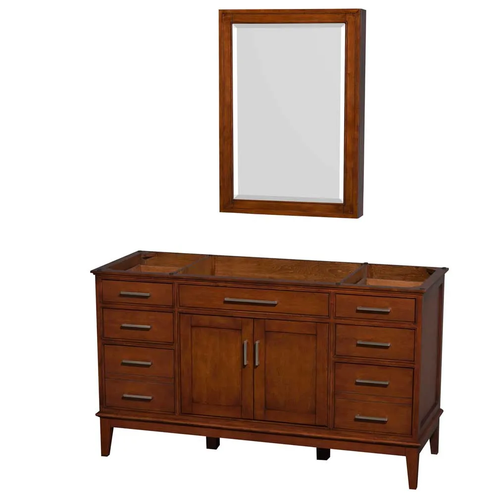 Hatton 60 Inch Single Bathroom Vanity in Light Chestnut
