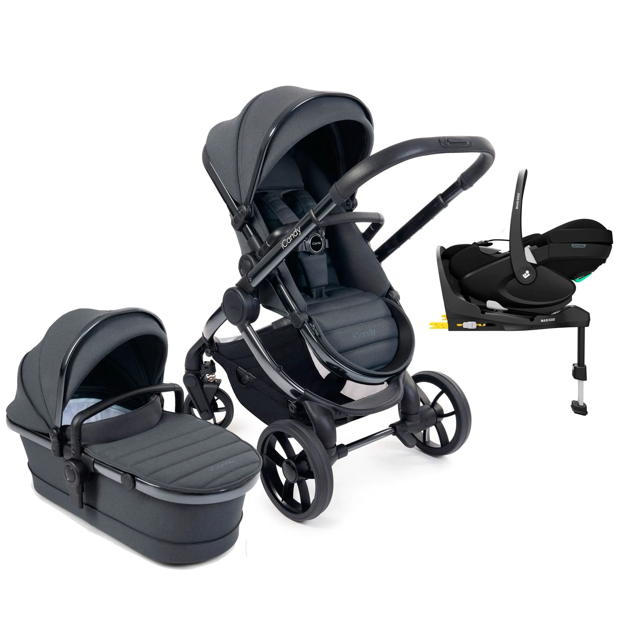 iCandy Peach 7 Maxi-Cosi Combo Set in Dark Grey
