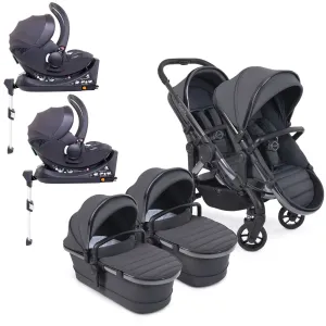 iCandy Peach 7 Twin Cocoon Bundle in Dark Grey