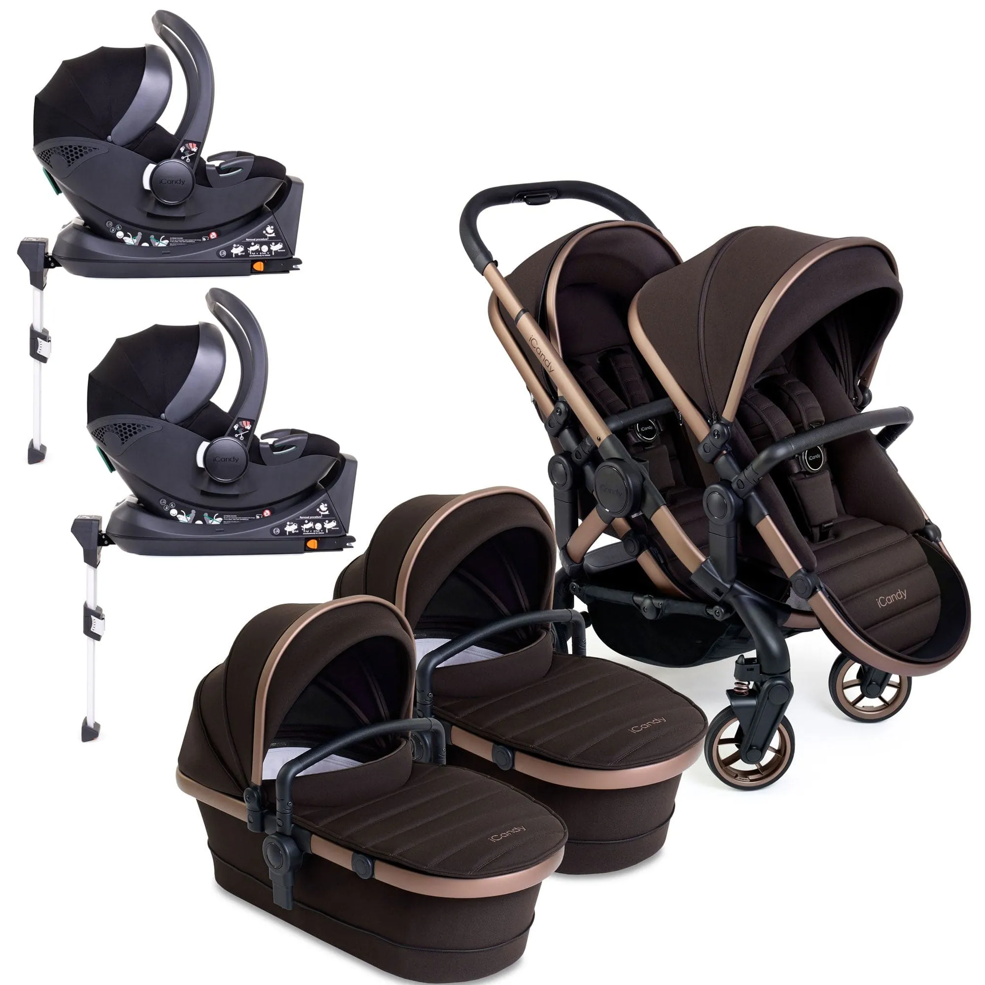 iCandy Peach 7 Twin Cocoon Bundle in Pecan