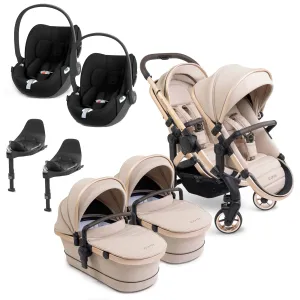 iCandy Peach 7 Twin Cybex Bundle in Biscotti