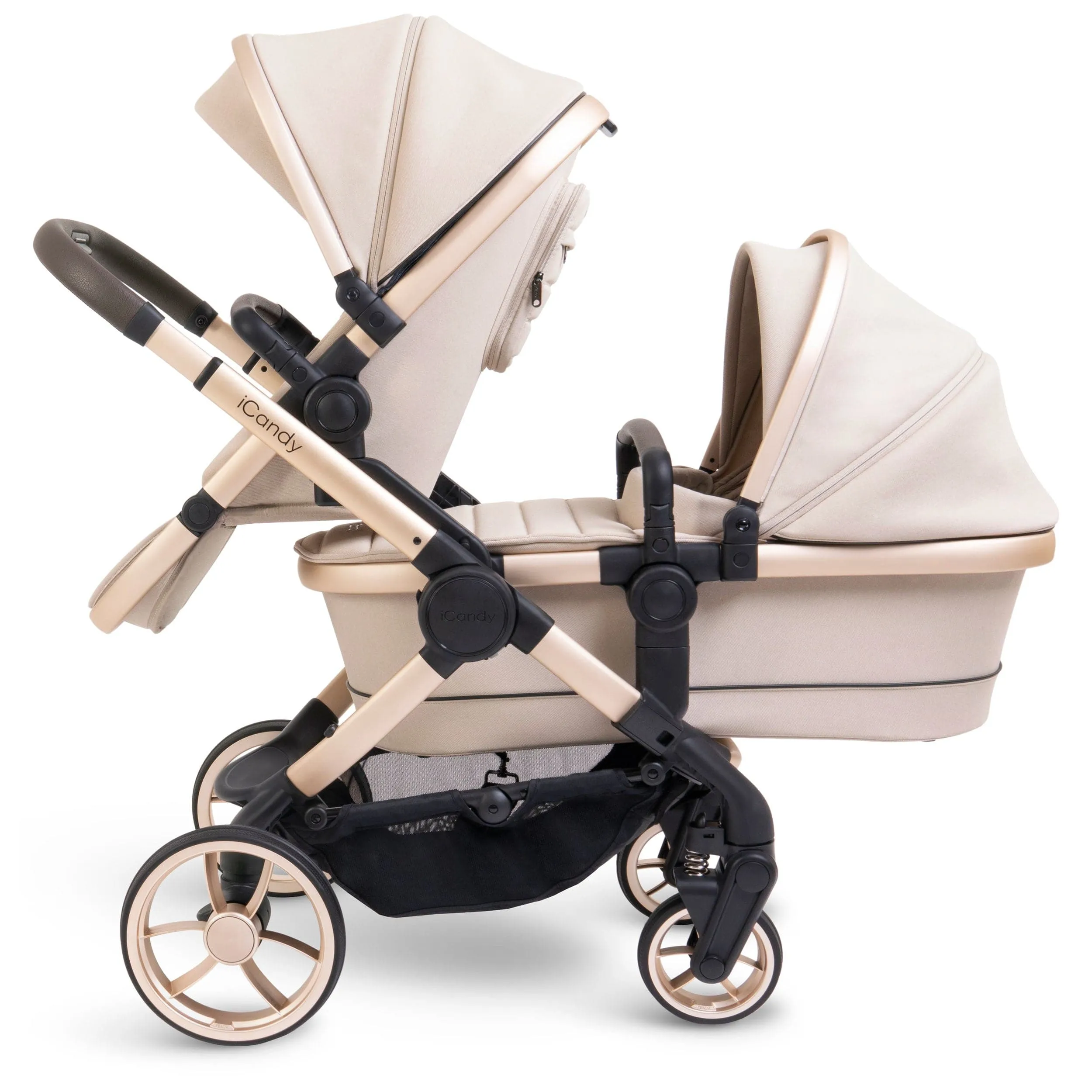 iCandy Peach 7 Twin Cybex Bundle in Biscotti
