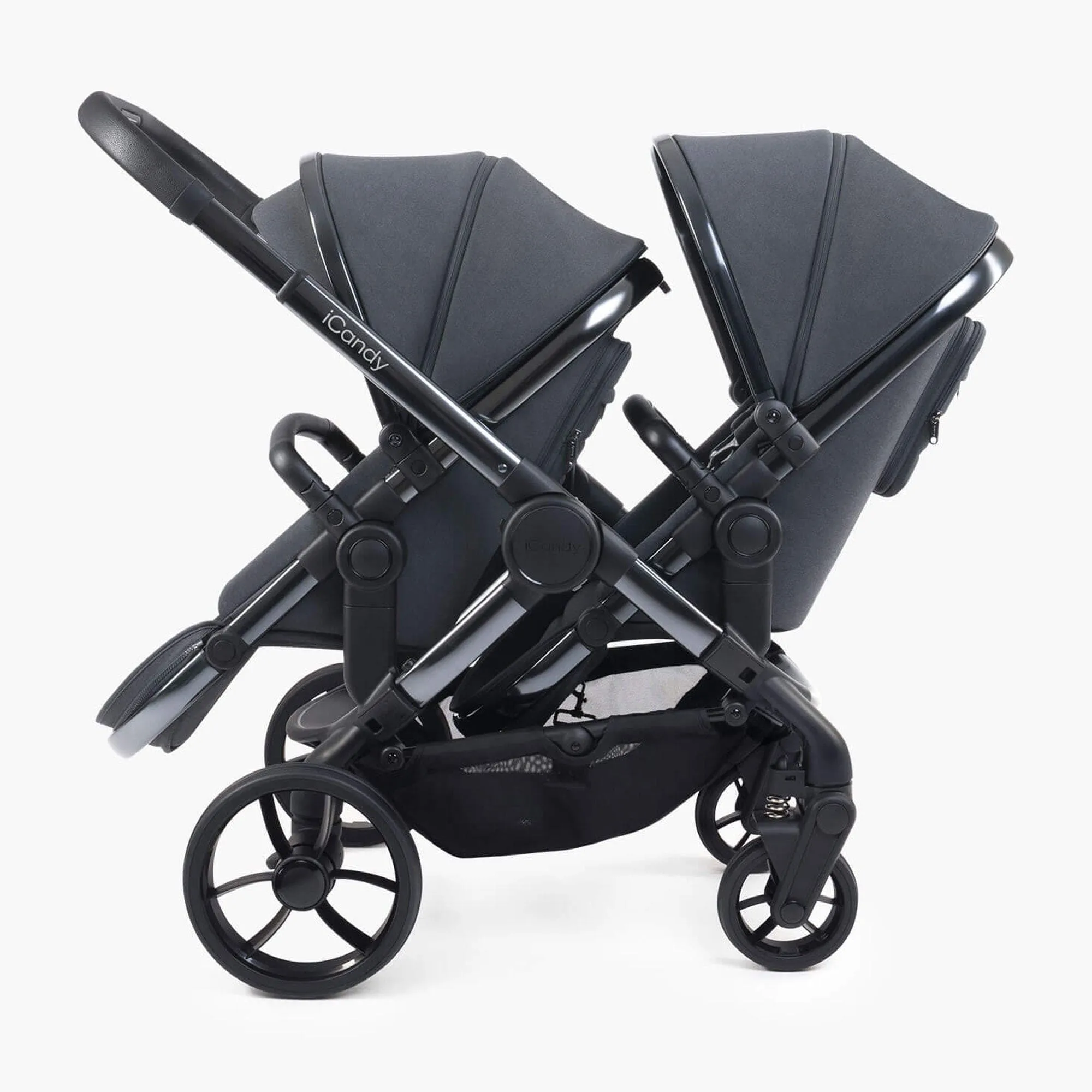 iCandy Peach 7 Twin Cybex Bundle in Dark Grey