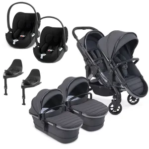 iCandy Peach 7 Twin Cybex Bundle in Dark Grey