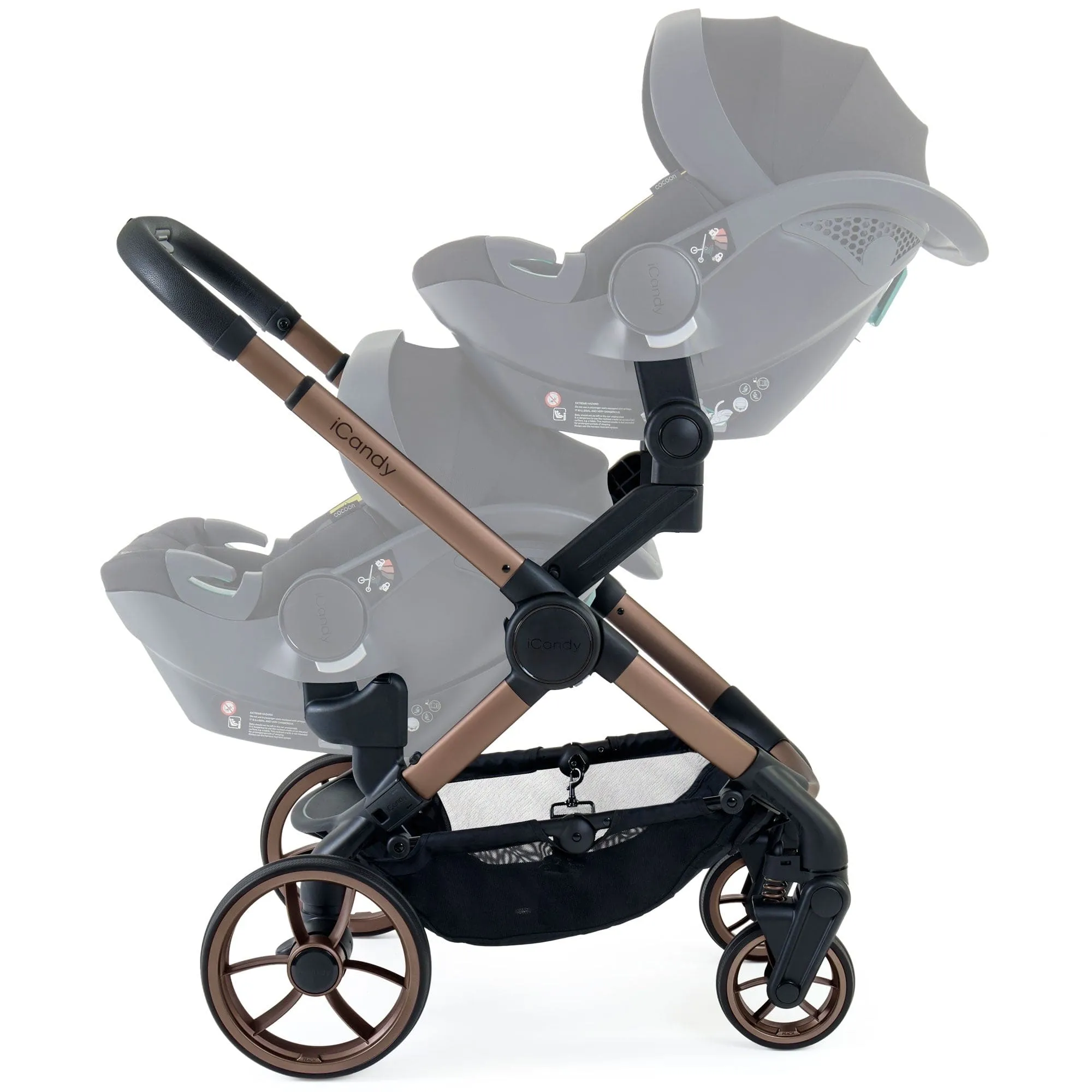 iCandy Peach 7 Twin Cybex Bundle in Pecan