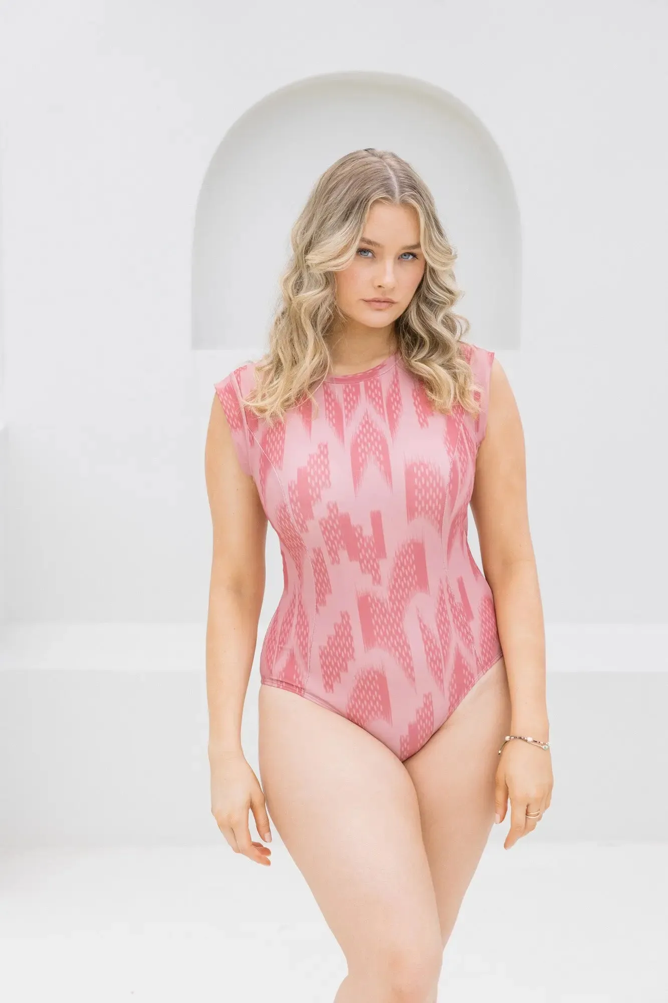 Ikat Dusk Cap Sleeve One Piece