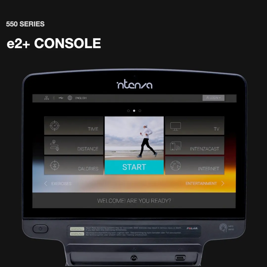 Intenza 550ETe2  Commercial Elliptical Trainer with 16" Touchscreen Display