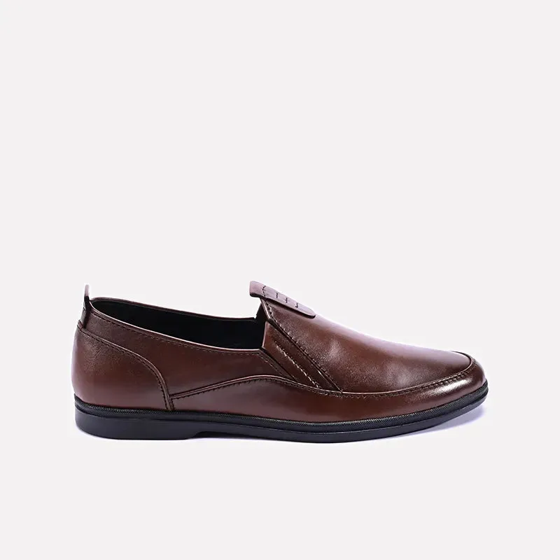 Kingston Brown Slip On Dress Shoes 0111090