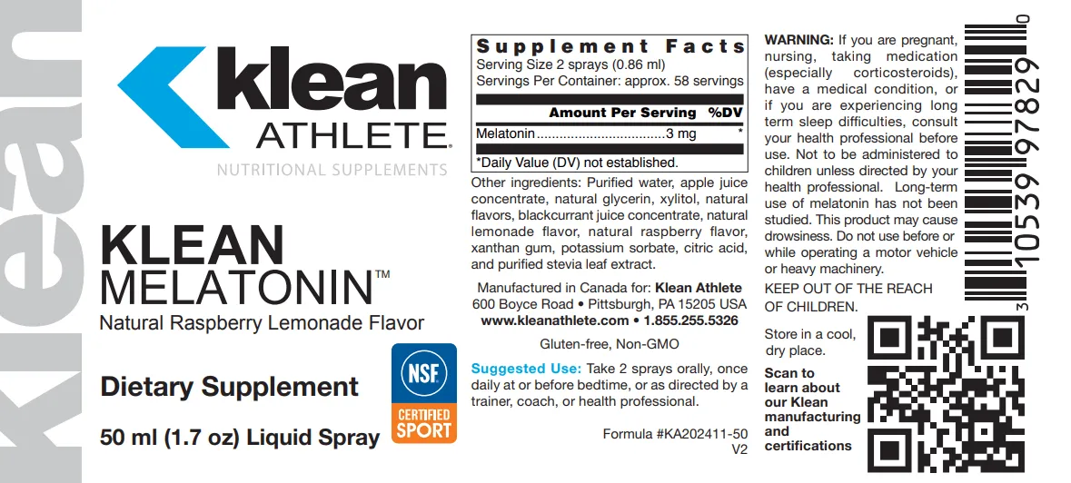 Klean Melatonin Spray