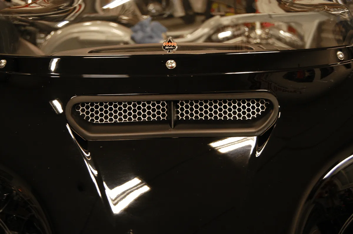 Klock Werks KW13-00-0003 Fairing Vent Screen - Honeycomb - Chrome