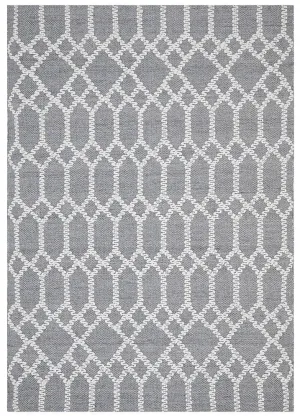 Krisha Tribal Trellis Rug Rustic Blue