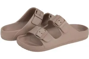 Ladies Double Strap Injected EVA Sandal with Buckles