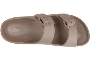 Ladies Double Strap Injected EVA Sandal with Buckles