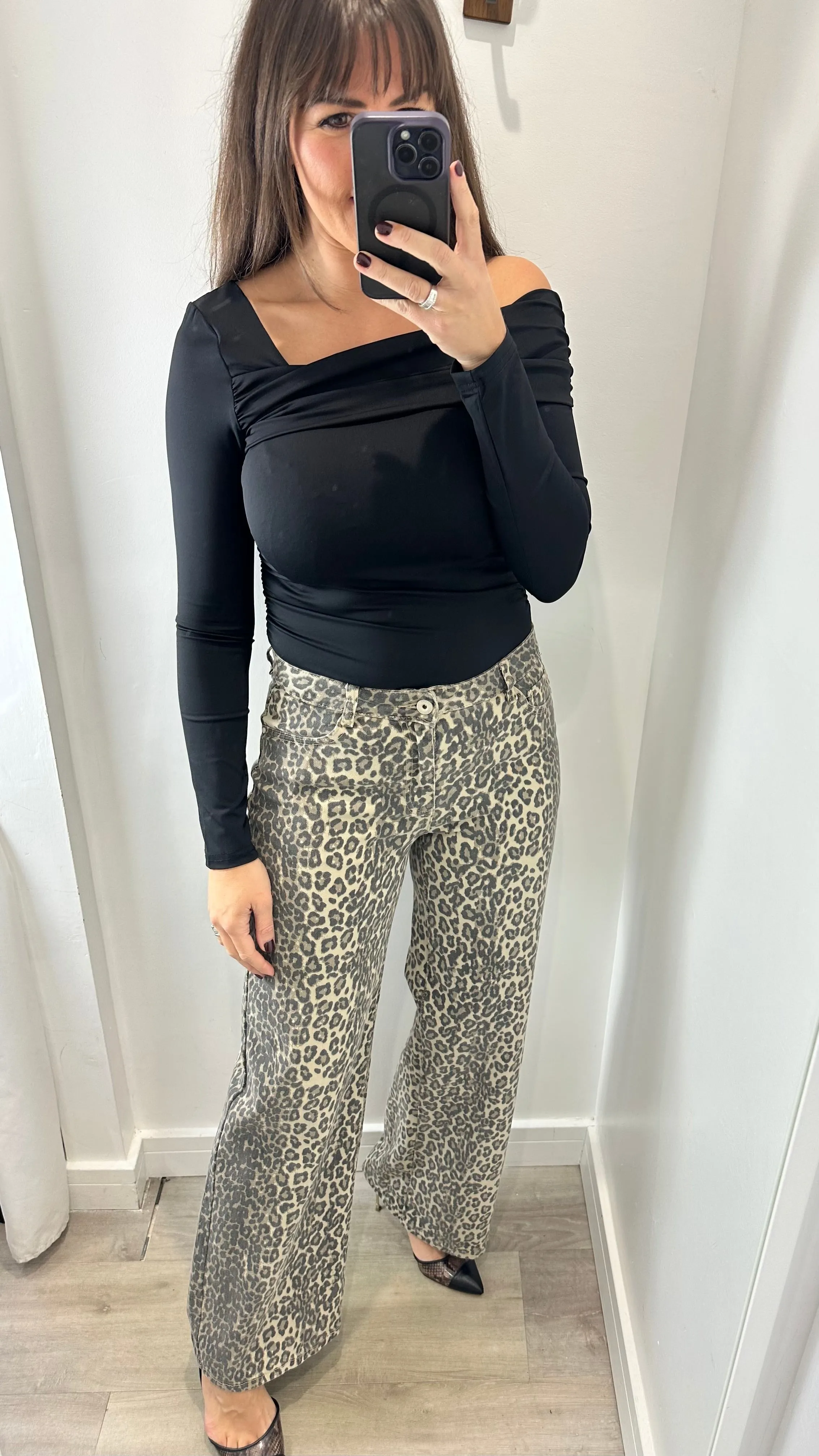 LEOPARD PRINT DAD FIT JEAN